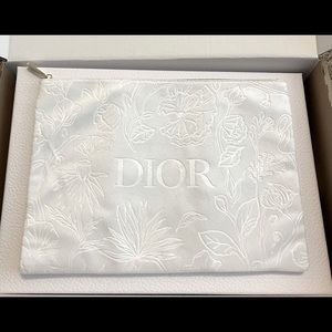 Dior white beauty pouch